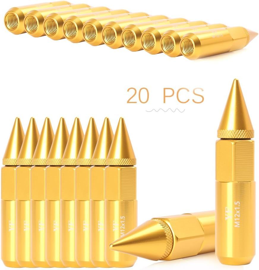 20Pcs Gold M12X1.5 60mm Extended Tuner Cap — view 4