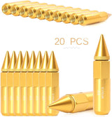 20Pcs Gold M12X1.5 60mm Extended Tuner Cap — view 4