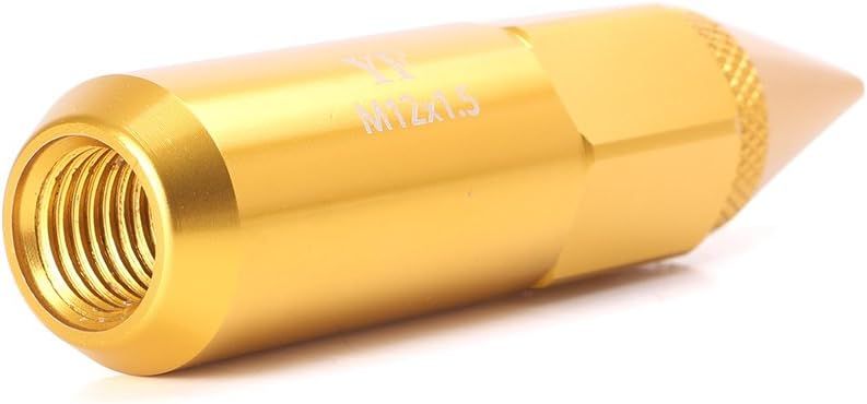 20Pcs Gold M12X1.5 60mm Extended Tuner Cap — view 5