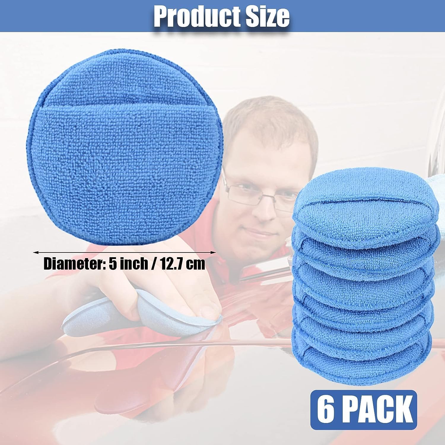 Microfiber Wax Applicator Pads, Car Wax — view 5