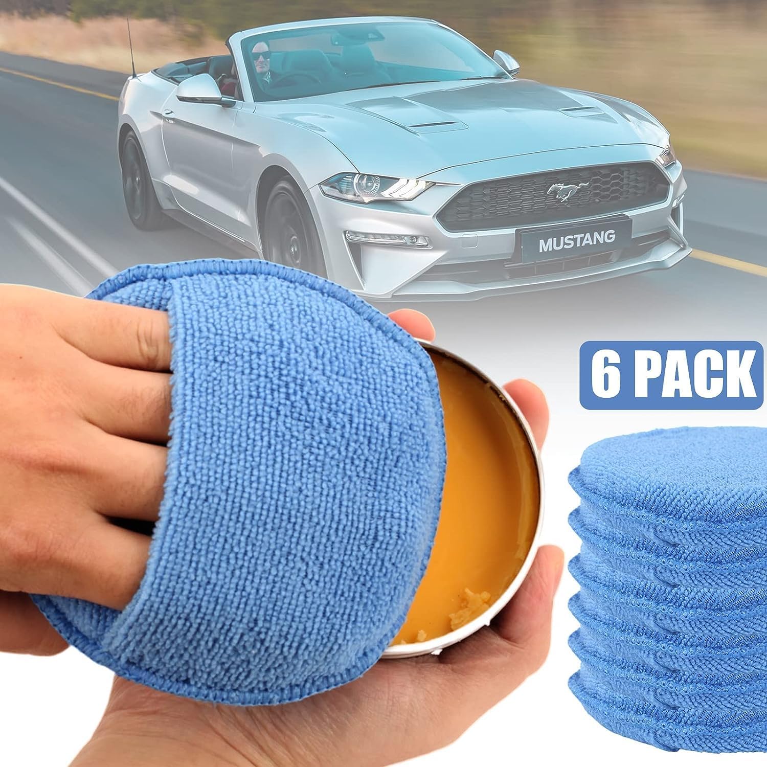 Microfiber Wax Applicator Pads, Car Wax — view 7