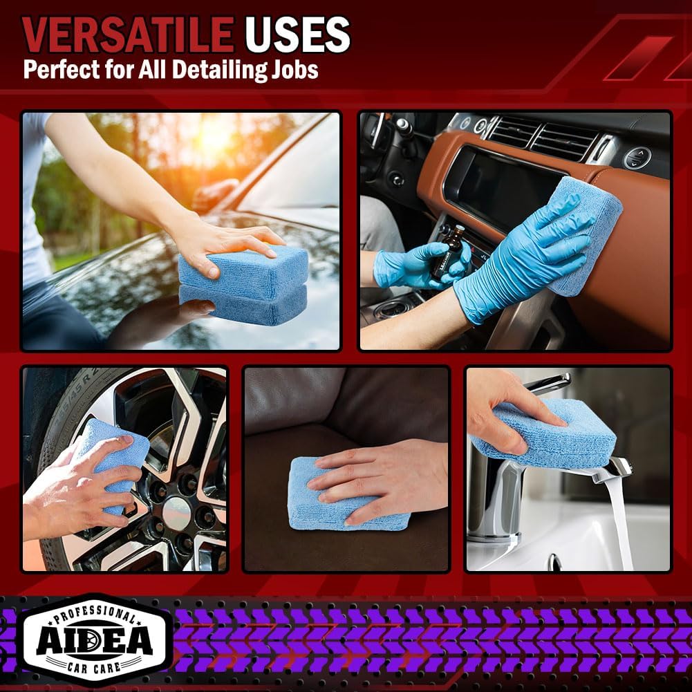 Microfiber Applicator Pad-8Pack, Car Wash Sponge, — view 8