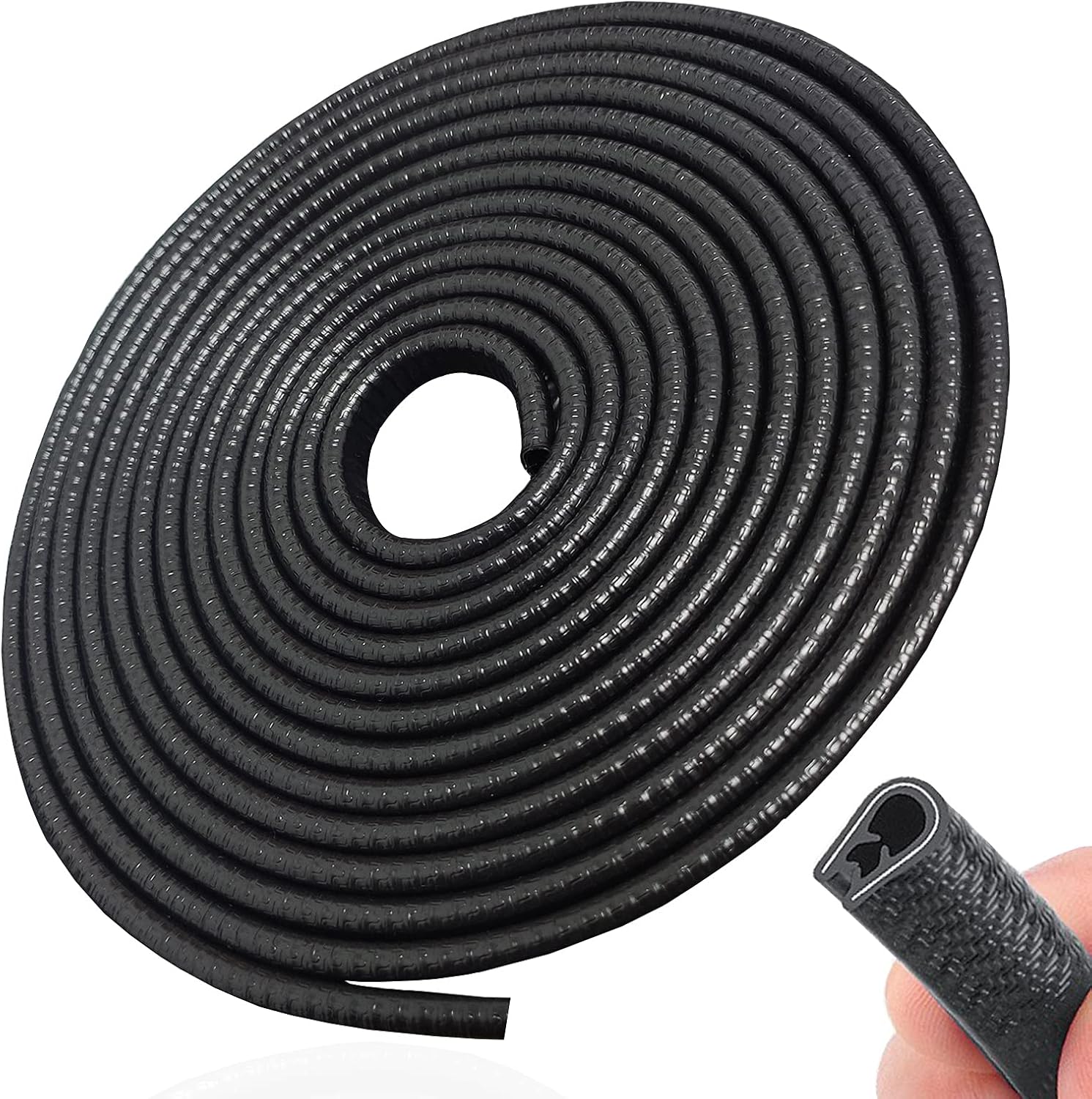 32Ft(10M) Door Edge Guard Black Car — view 2