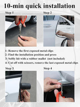 32Ft(10M) Door Edge Guard Black Car — view 5