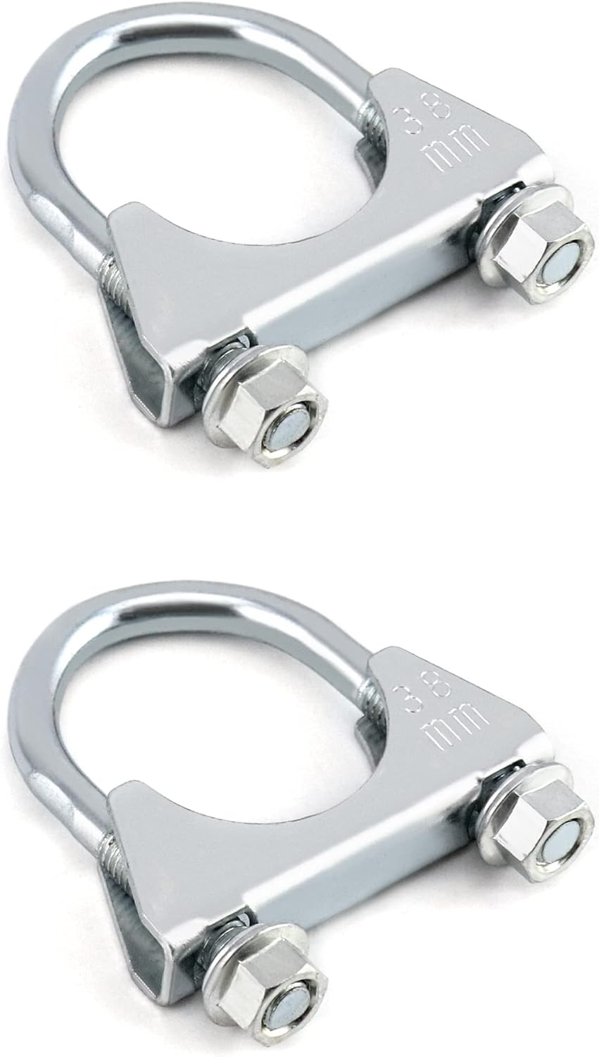 U-bolt stainless steel exhaust clamp 2 pack — view 2