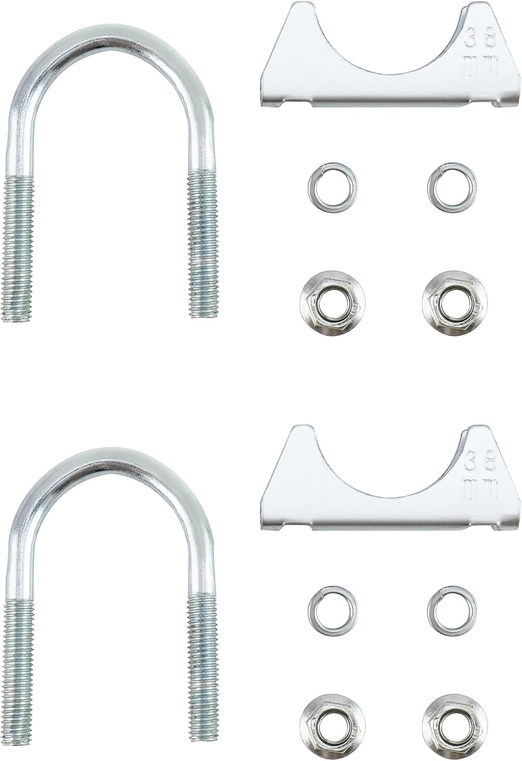 U-bolt stainless steel exhaust clamp 2 pack — view 8