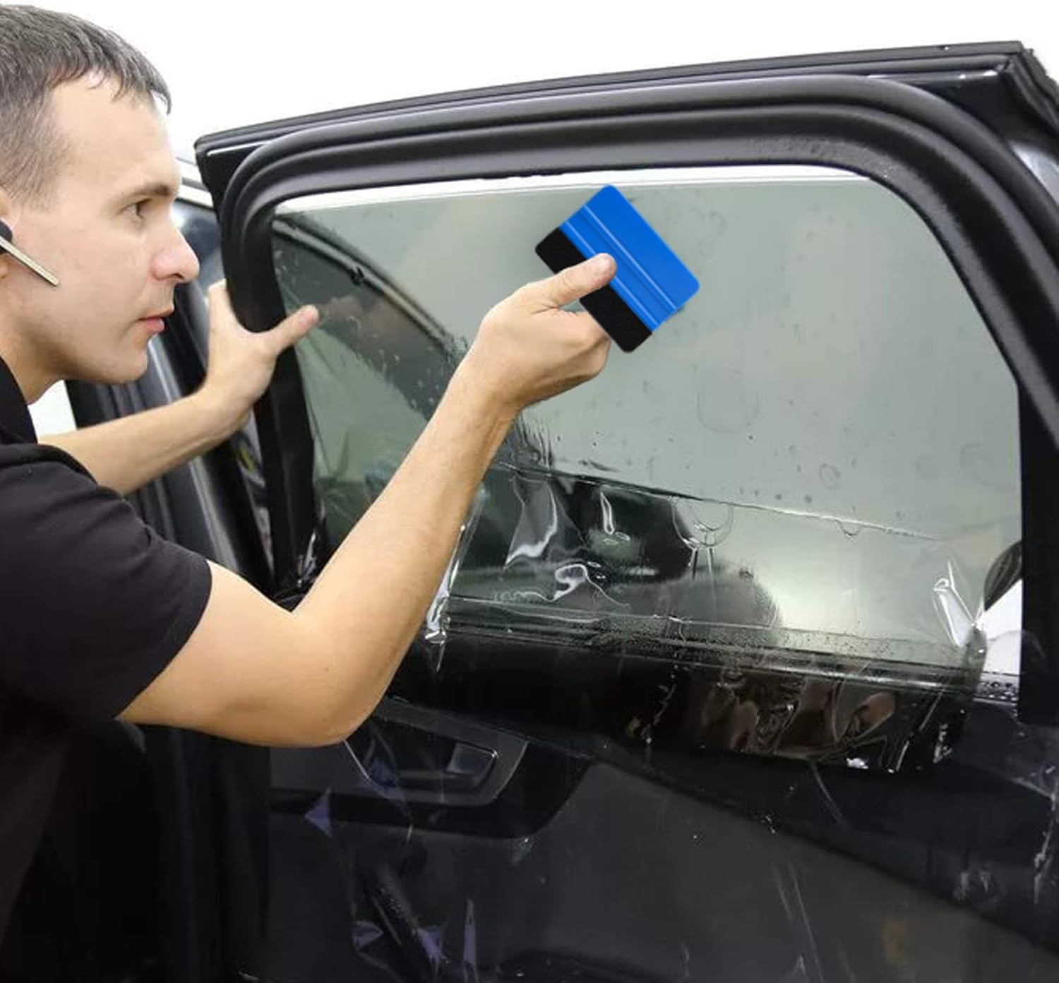 Durable Black Felt Edge Vinyl Squeegee — view 8