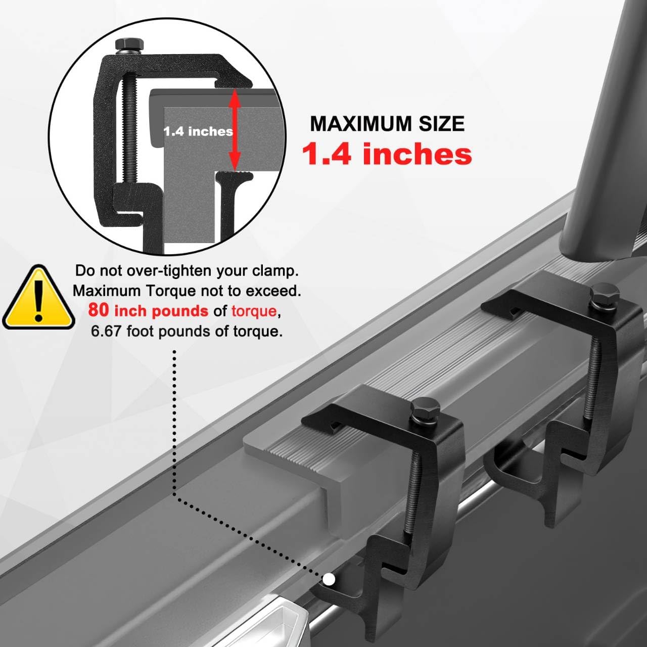 Heavy duty camper shell truck topper clamps — view 4