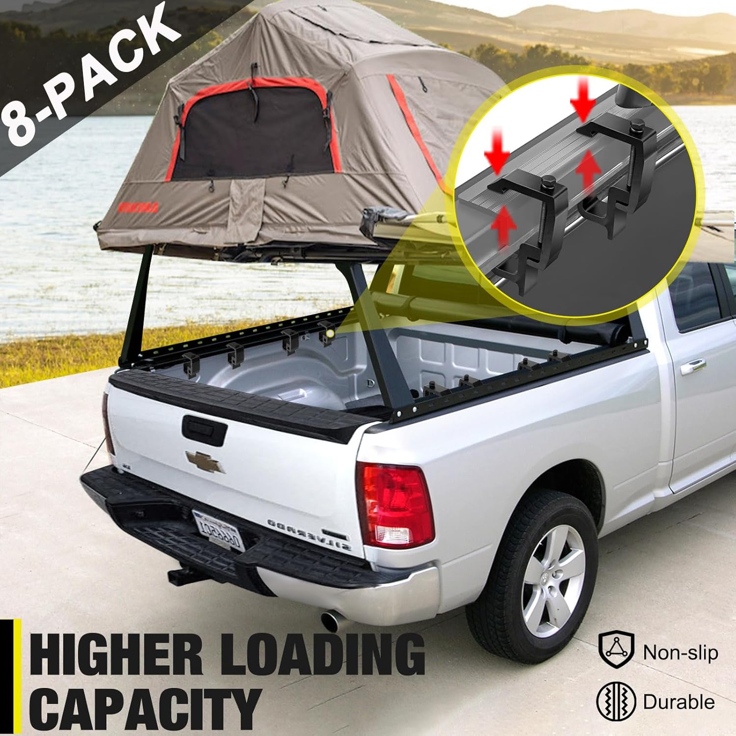 Heavy duty camper shell truck topper clamps — view 5