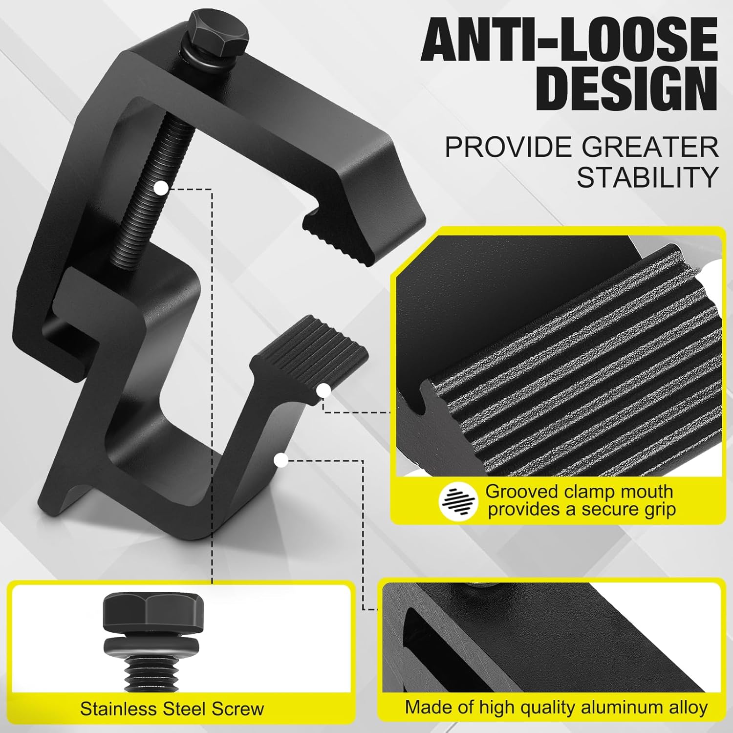 Heavy duty camper shell truck topper clamps — view 7