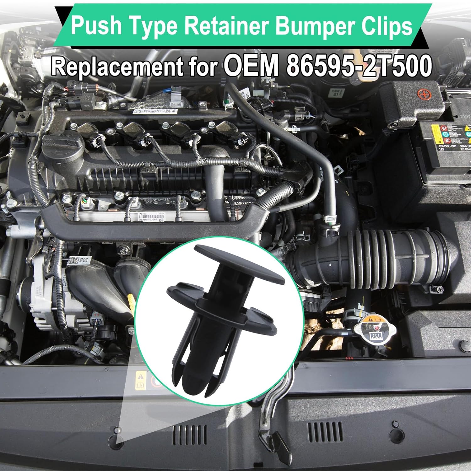Fender liner retainer clips Hyundai Kia 20 pack — view 5
