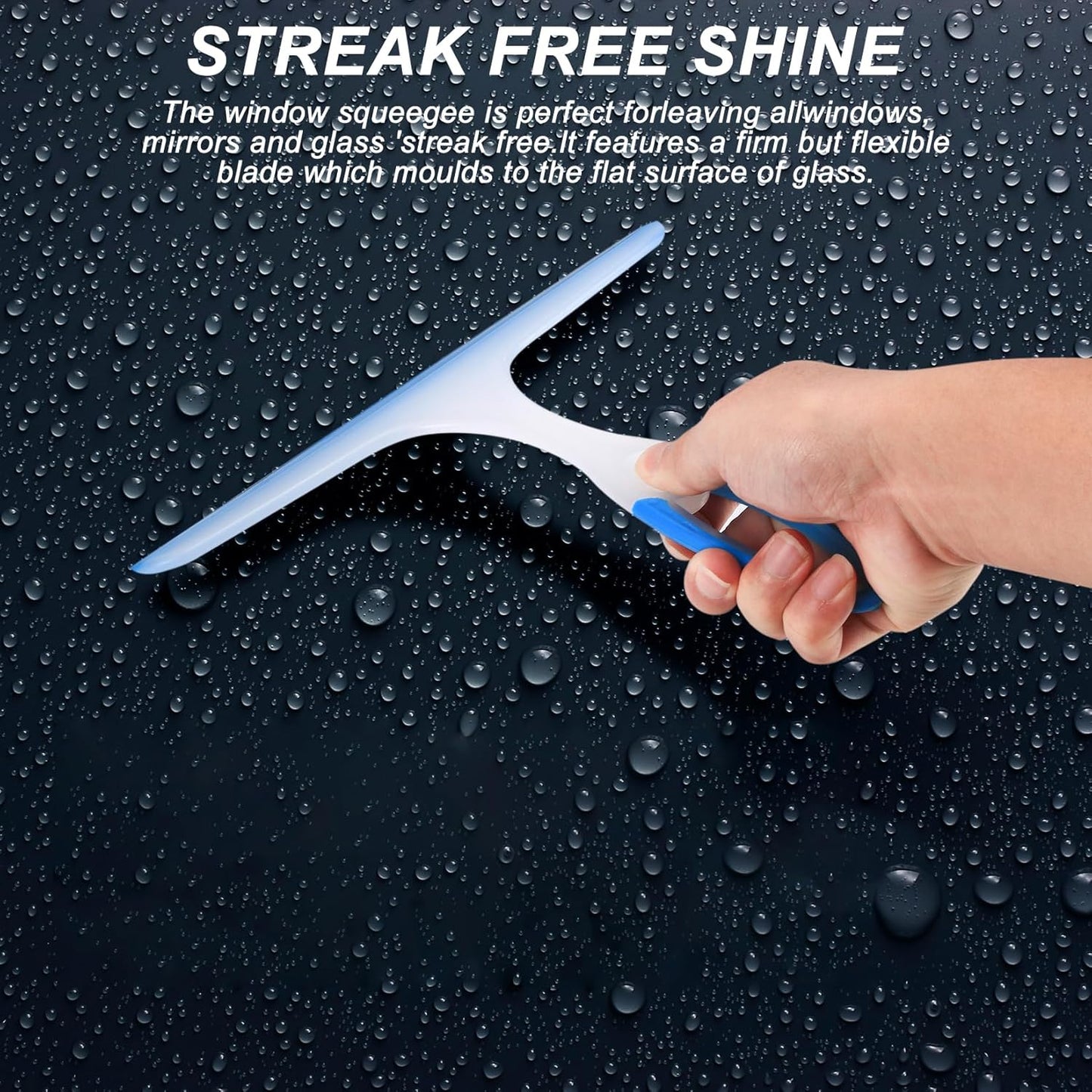 Shower Squeegee for Glass Doors, 3pcs — view 4