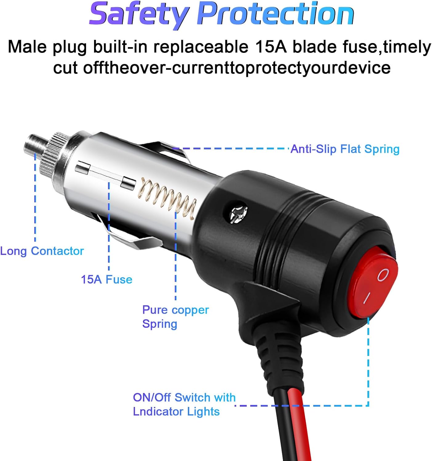 Car Cigarette Lighter Splitter,2-Socket Cigarette Lighter — view 3