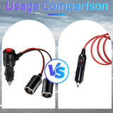 Car Cigarette Lighter Splitter,2-Socket Cigarette Lighter — view 6