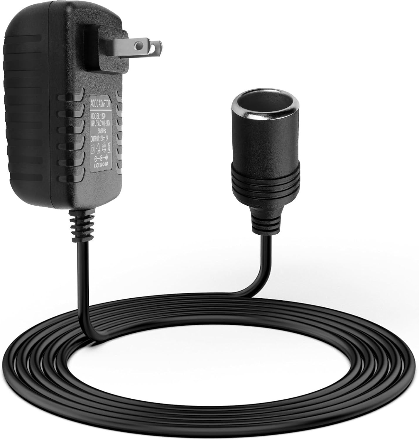 AC to DC car cigarette lighter adapter 24W — view 2