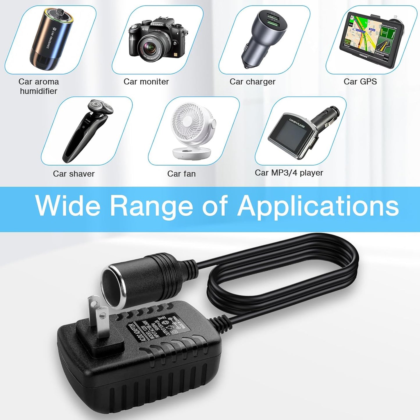 AC to DC car cigarette lighter adapter 24W — view 9