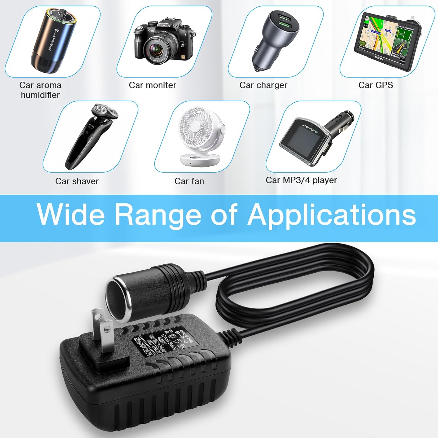 AC to DC car cigarette lighter adapter 24W — view 9