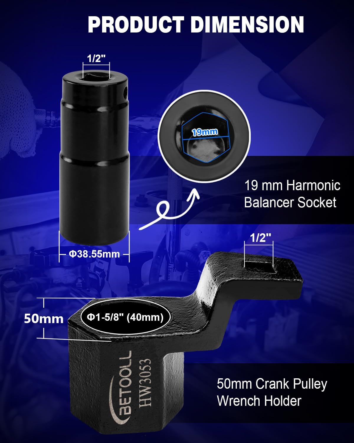 19 mm Harmonic Balancer Socket — view 4