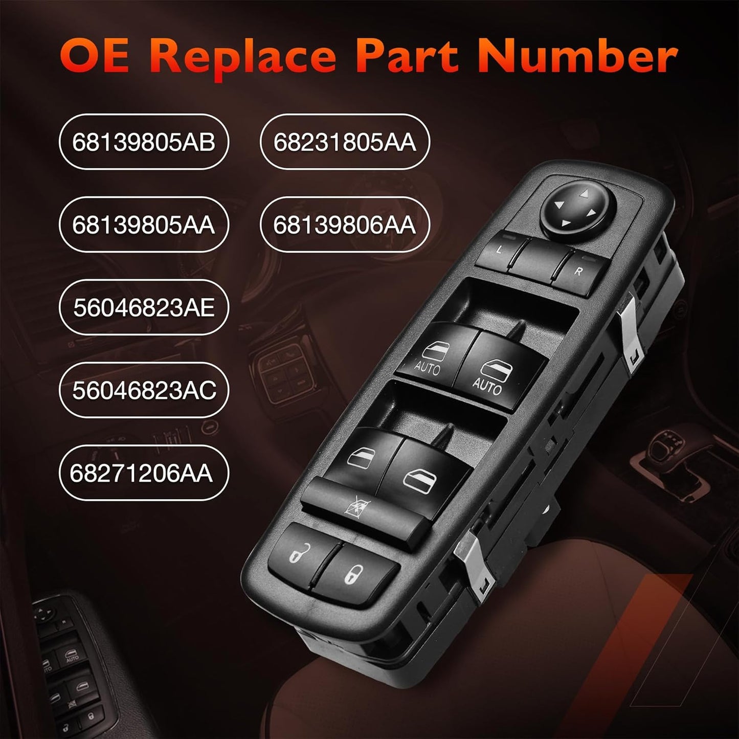 Master Power Window Switch Driver Side — view 4
