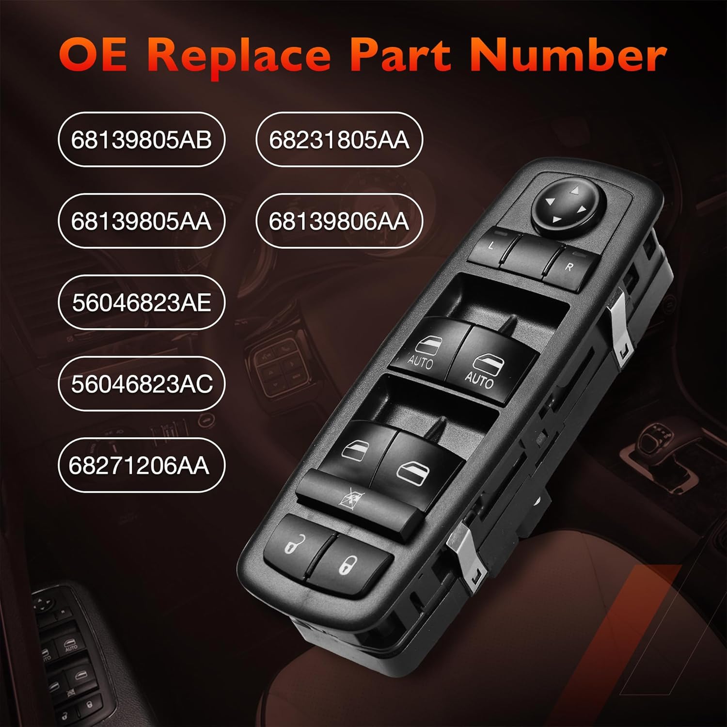 Master Power Window Switch Driver Side — view 4