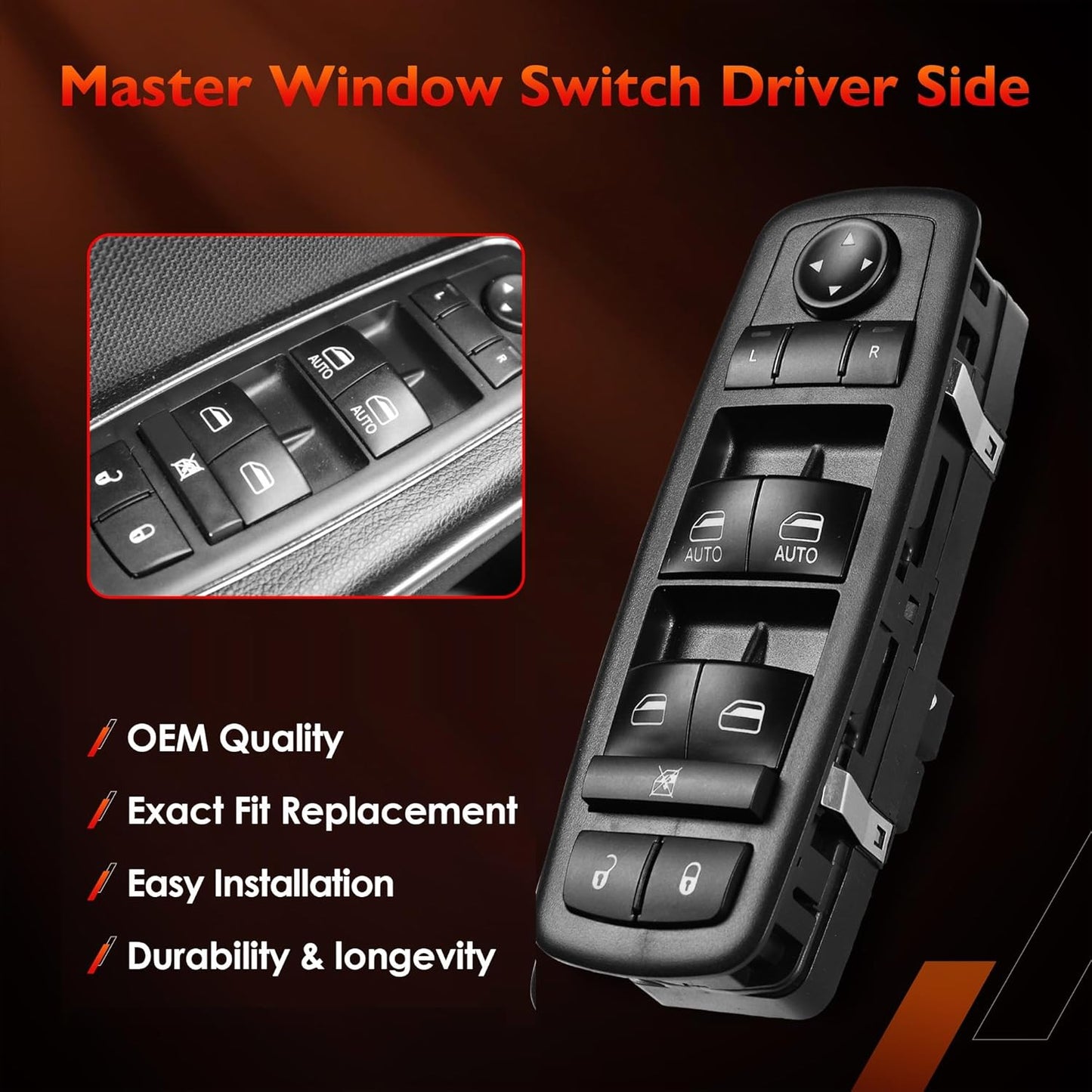 Master Power Window Switch Driver Side — view 6