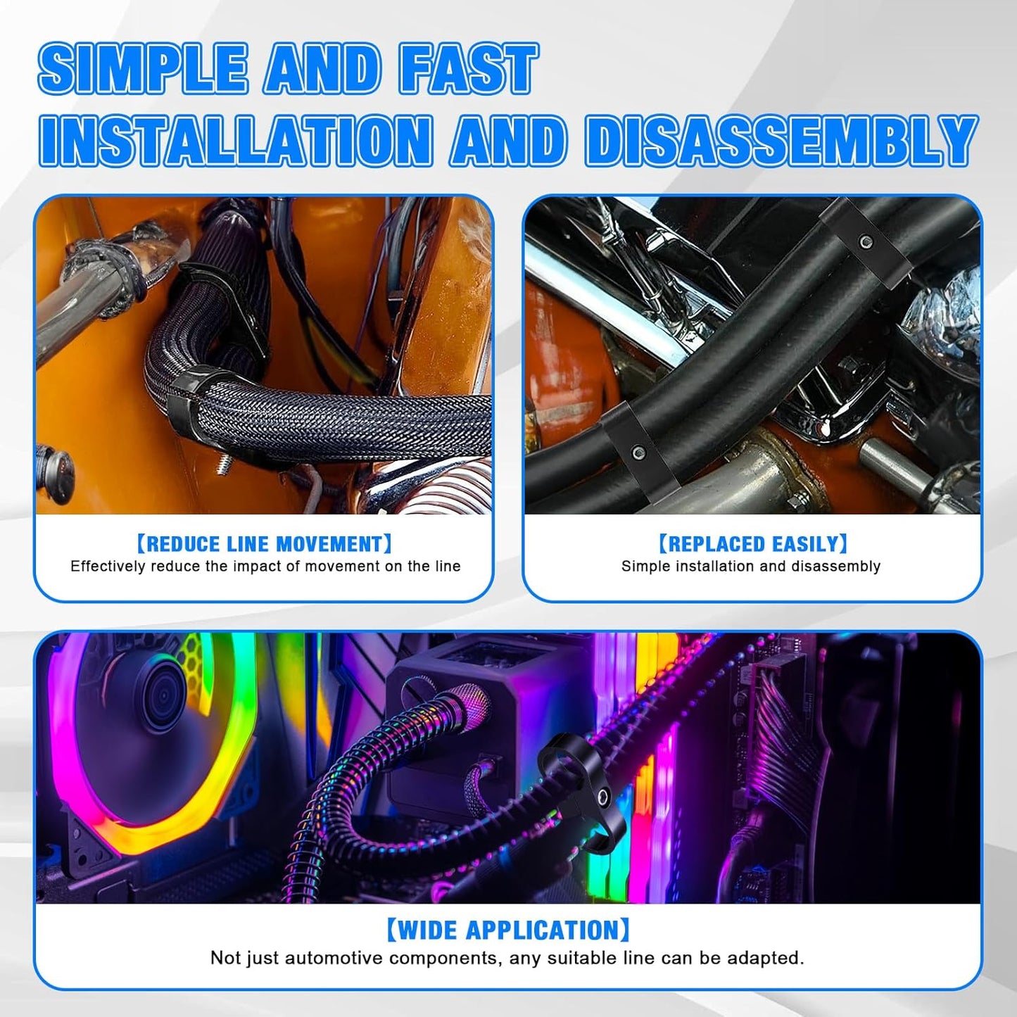 -12AN Hose Separator Clamp - Fuel — view 4