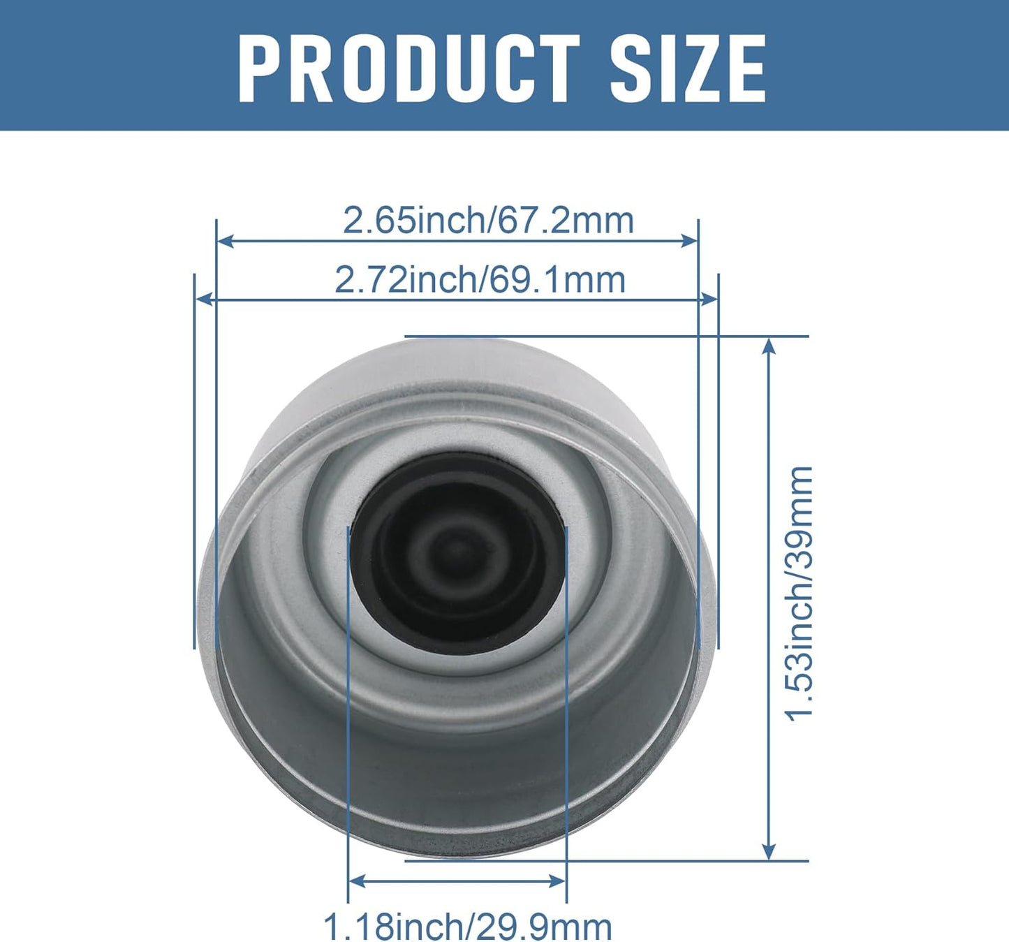 4pcs 2.72 Trailer Axle Wheel Hub — view 4