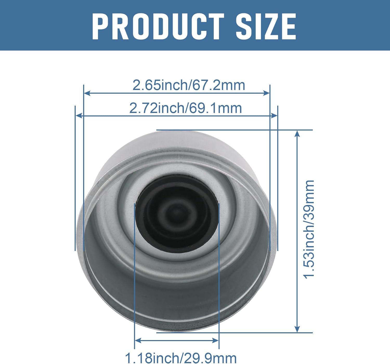 4pcs 2.72 Trailer Axle Wheel Hub — view 4