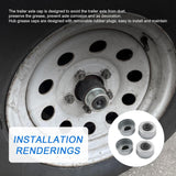 4pcs 2.72 Trailer Axle Wheel Hub — view 8