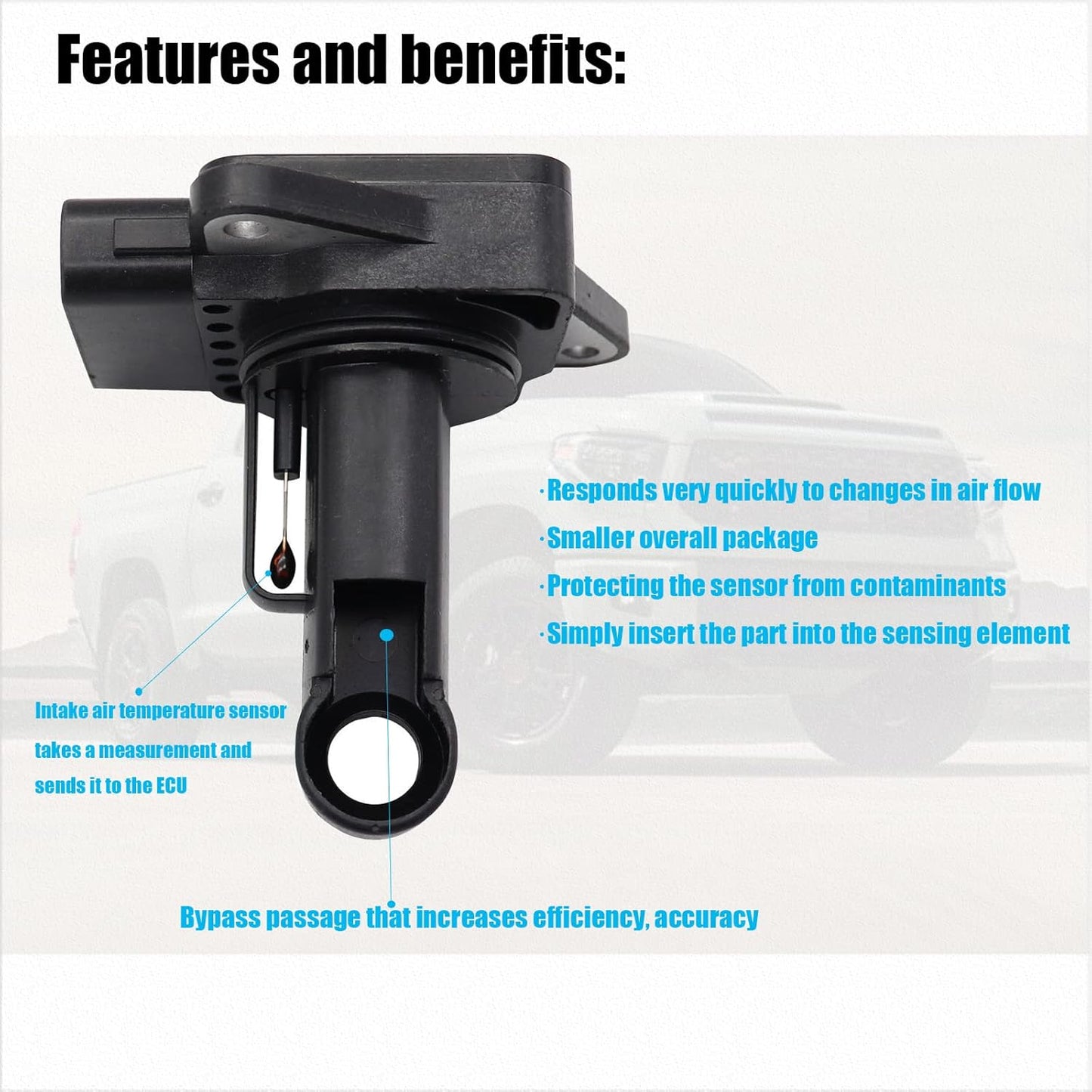 Mass Air Flow Sensor 22204-22010 Compatible — view 4