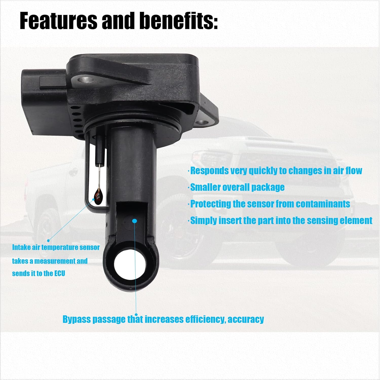 Mass Air Flow Sensor 22204-22010 Compatible — view 4