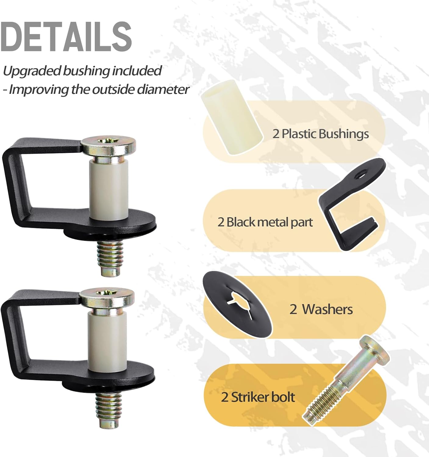 2 Pack Door Striker Bolts Set — view 5