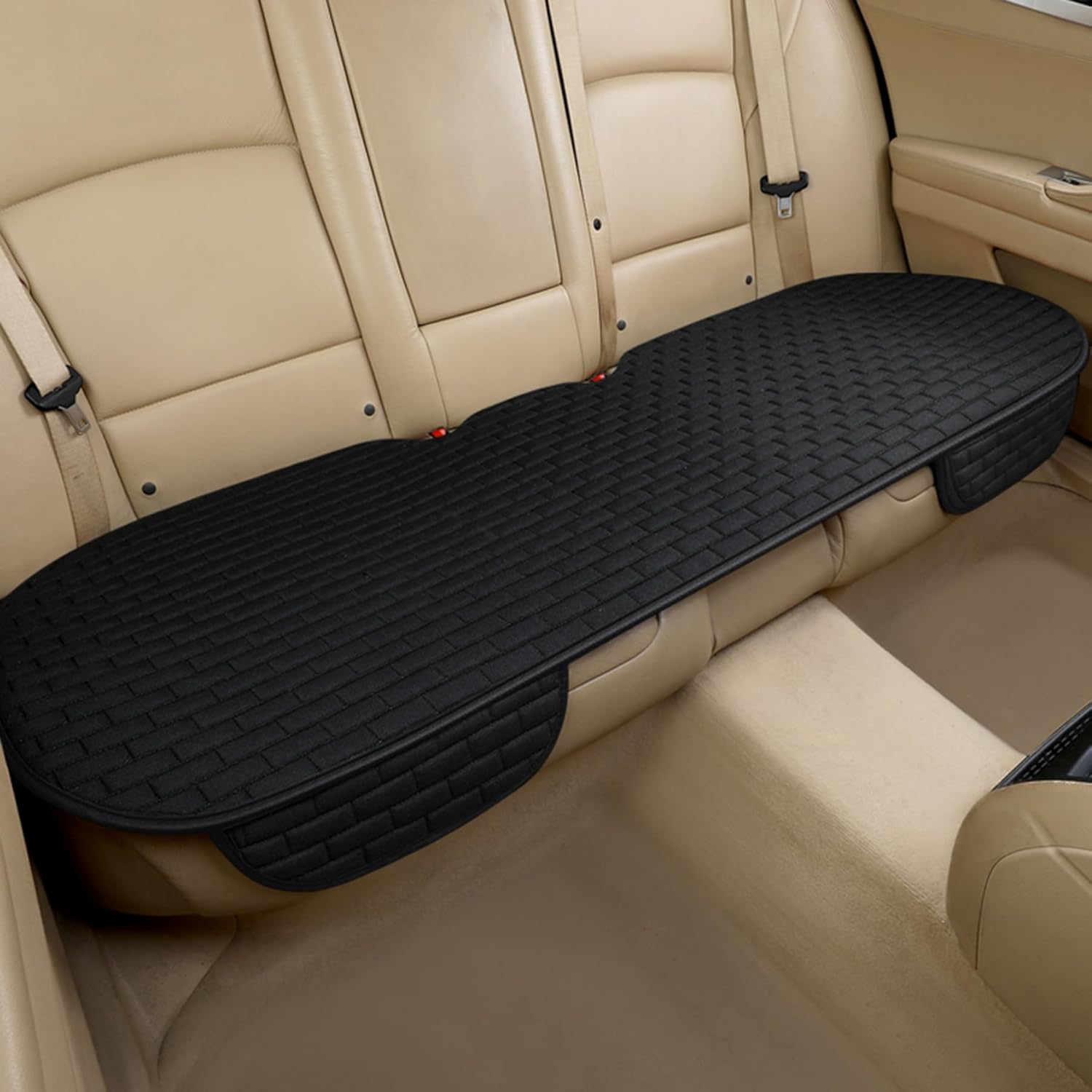 Black rear car seat cover — view 2