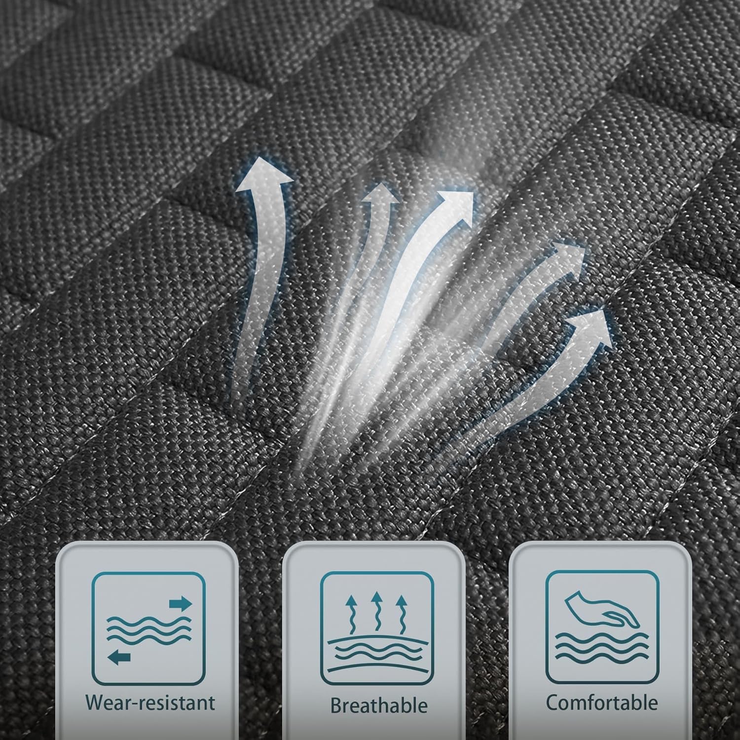 Black rear car seat cover — view 6