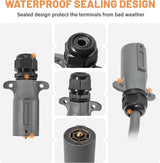 RV 7 pin trailer plug waterproof 2 pack — view 9