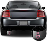 Heart shaped car handle straps light pink 2 pack — view 5