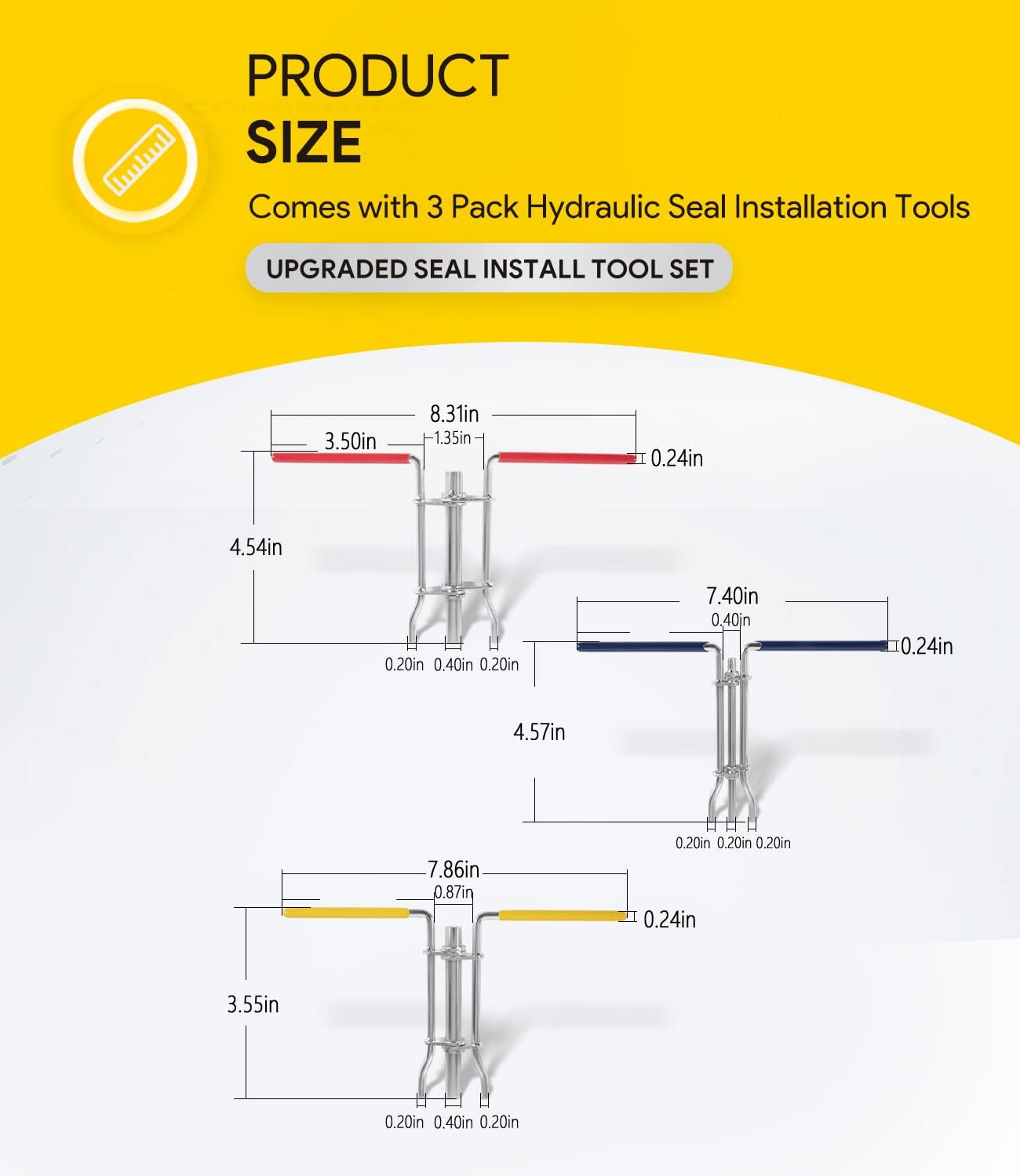 Hydraulic seal installation tool kit 3 pack — view 7