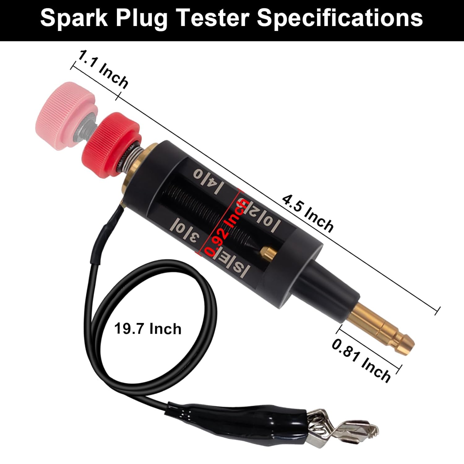 Spark plug ignition coil tester tool — view 3