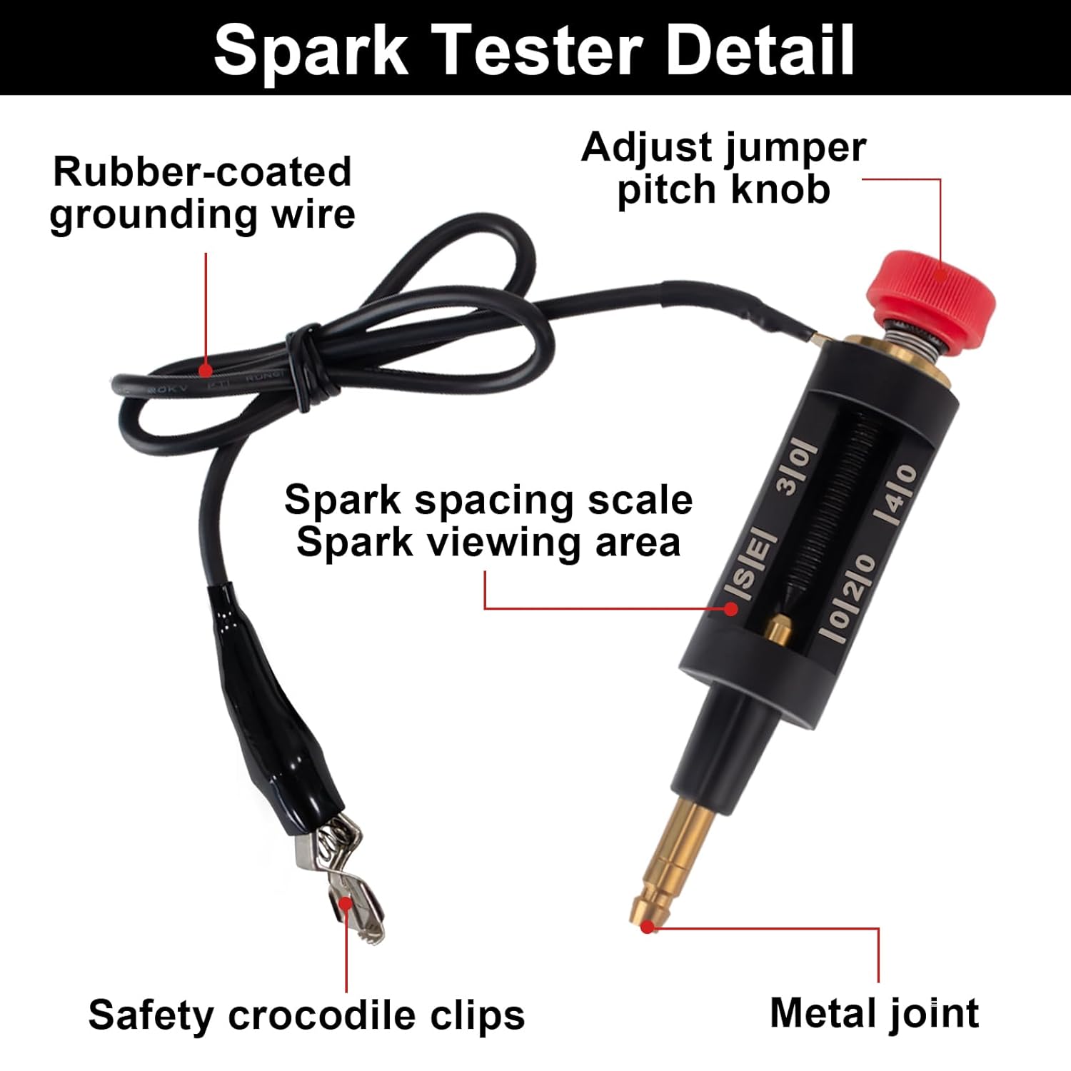 Spark plug ignition coil tester tool — view 4