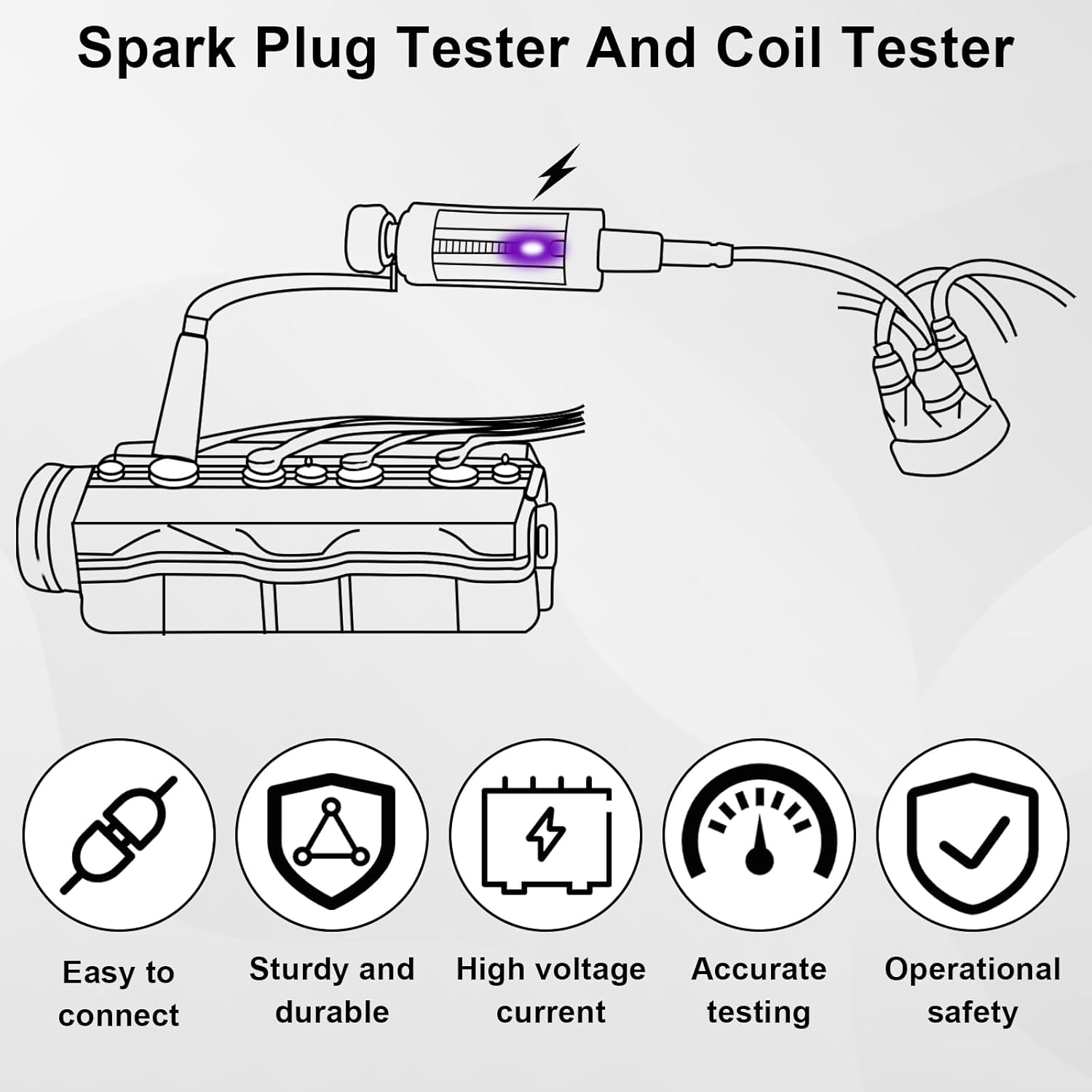 Spark plug ignition coil tester tool — view 6