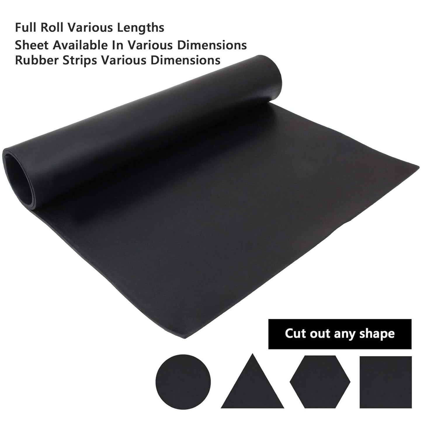 Neoprene rubber sheet 1/8 inch black — view 6