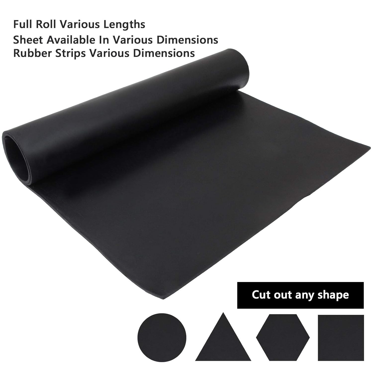 Neoprene rubber sheet 1/8 inch black — view 6