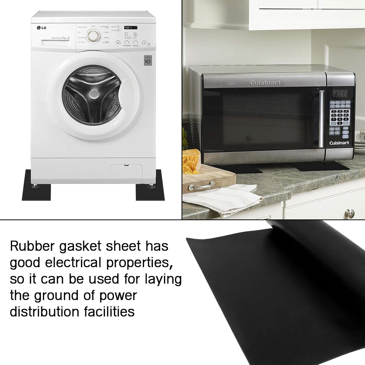 Neoprene rubber sheet 1/8 inch black — view 7