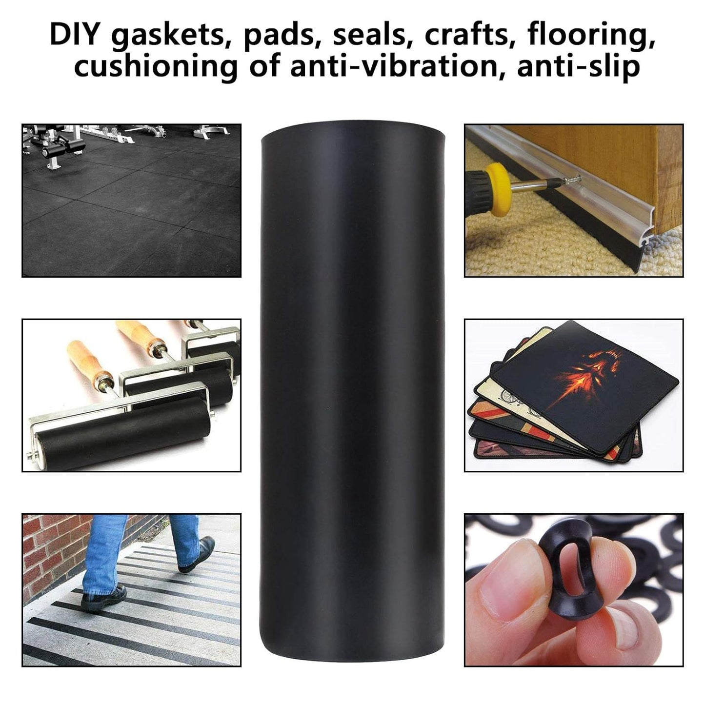 Neoprene rubber sheet 1/8 inch black — view 8