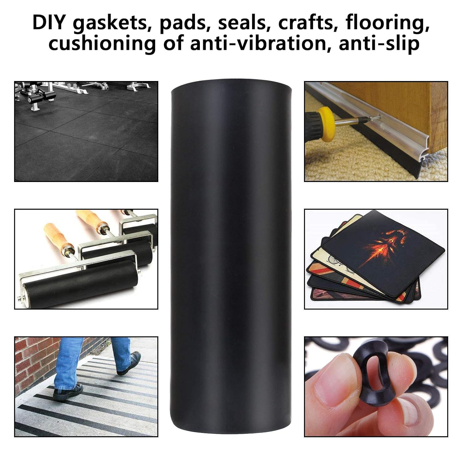 Neoprene rubber sheet 1/8 inch black — view 8