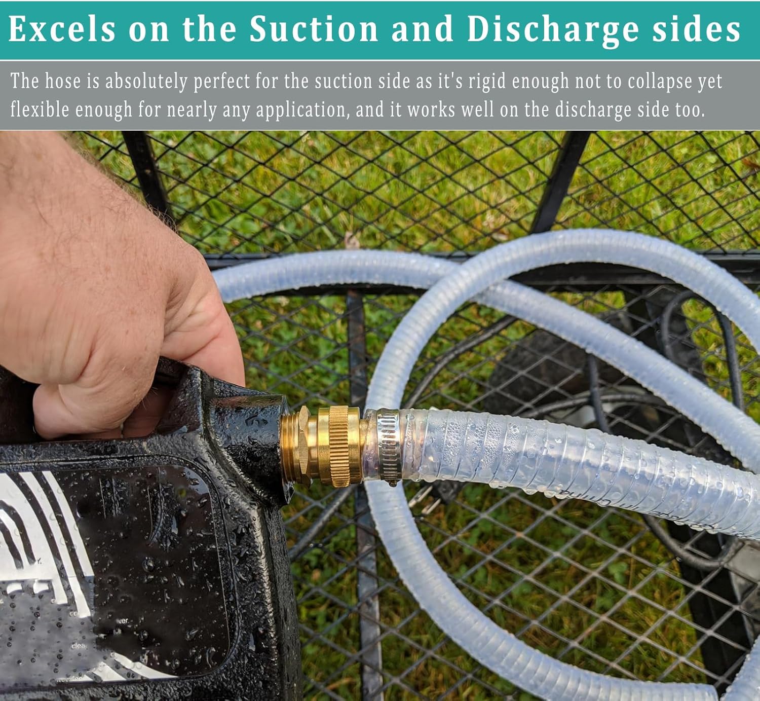 Wire reinforced suction hose 1 inch 10ft — view 6