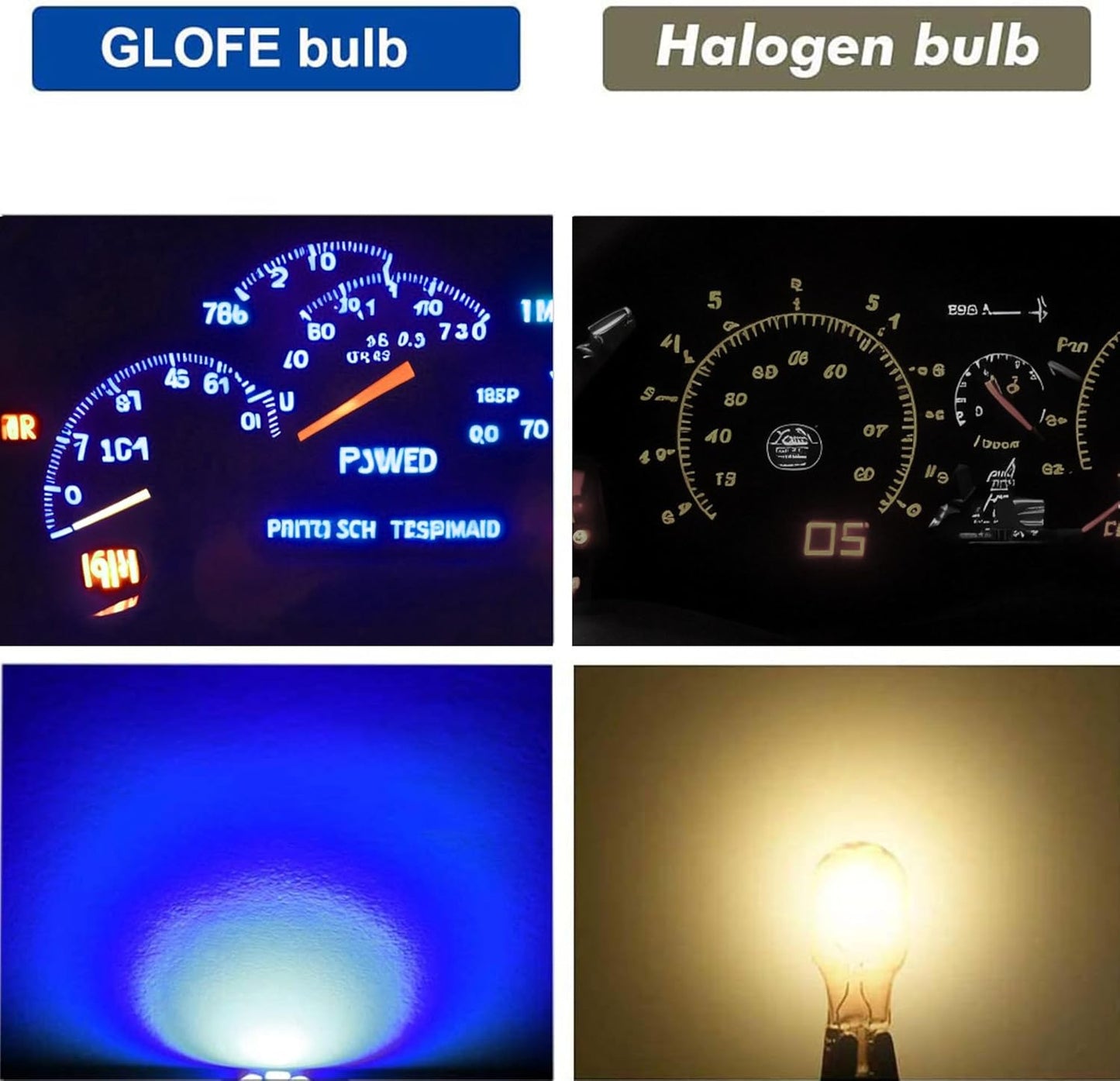 T10 194 168 dash LED bulbs 10 pack blue — view 4