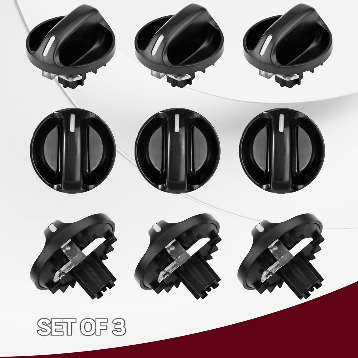 Toyota Tundra AC knobs 3 pack — view 7