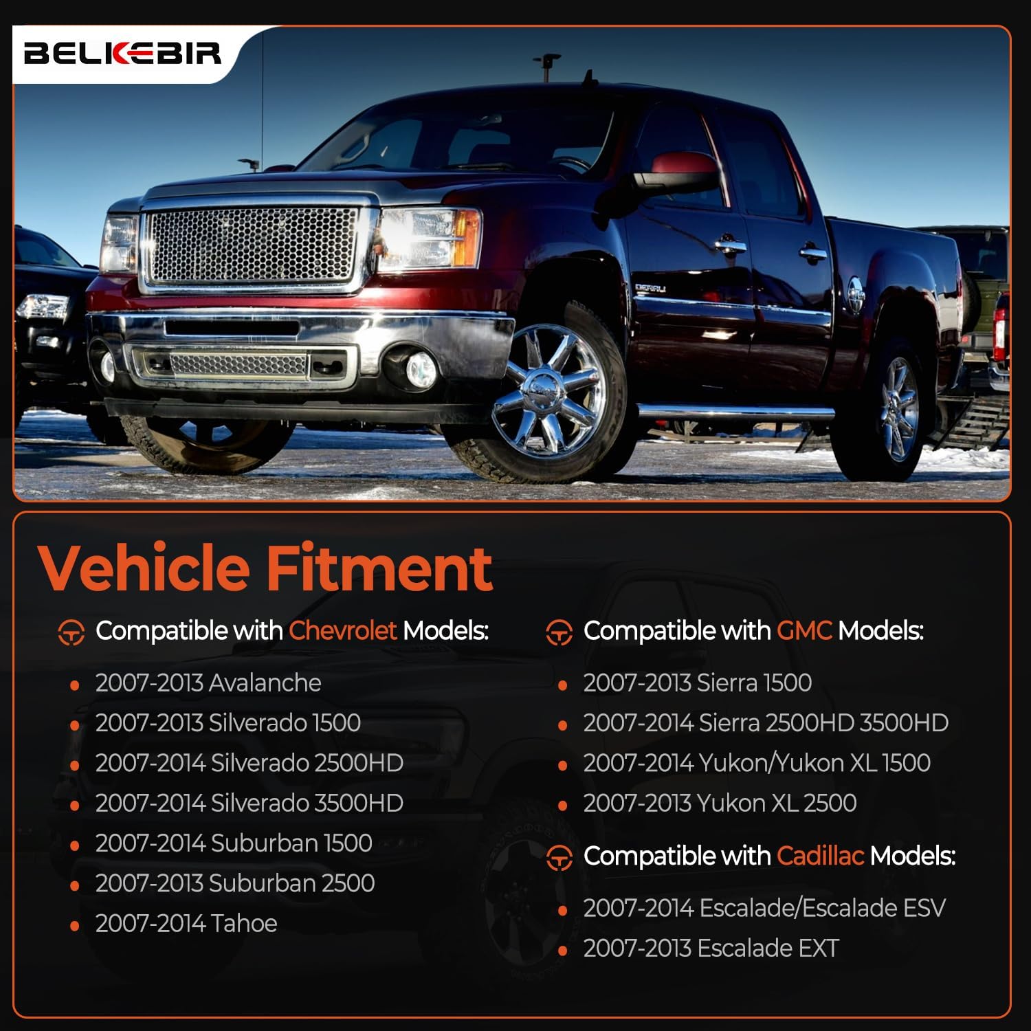 Chevy Silverado rear left chrome door handle — view 3
