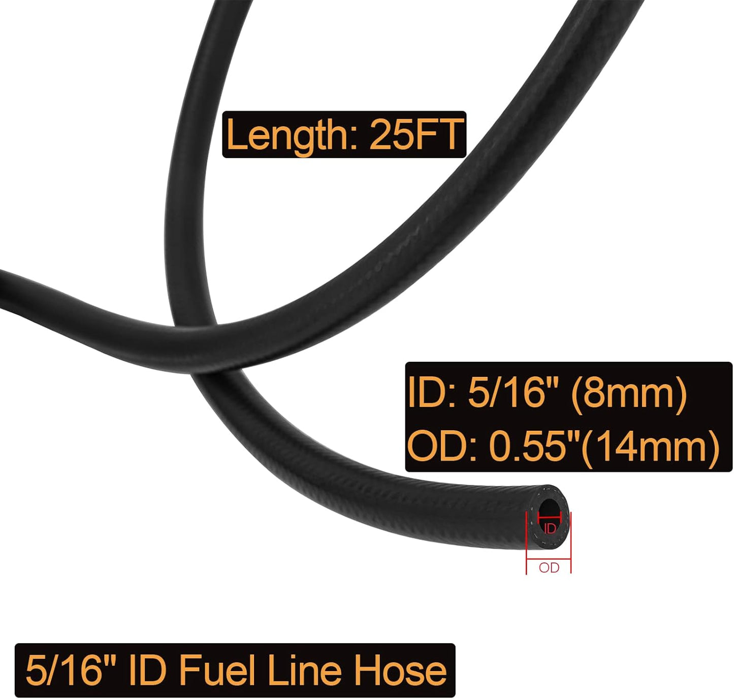 5/16 inch fuel line hose 25ft — view 4